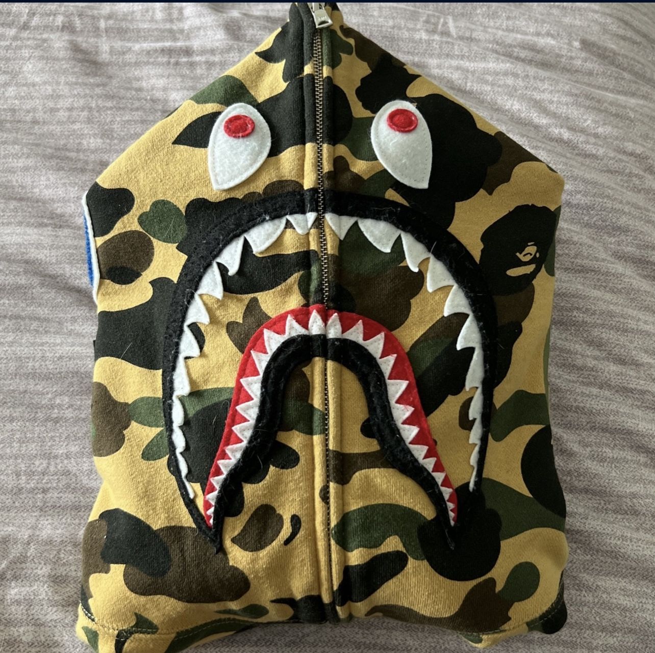 Yellow Camo Bape Hoodie Size XL