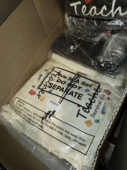 Teacher Tote Bag With Makeup Bag 