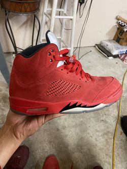 Jordan red suede 5s