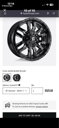 Fuel “sledge” 20in rims