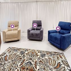 Soft Power Velvet Recliners Choose Your Color REAL PRICE 