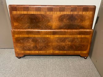 Art Deco Waterfall - Full Size Bed . Very Good Vintage Condition - Delivery Available for a fee