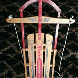Vintage Wood/ Steel Sled  PARIS CHAMPION 