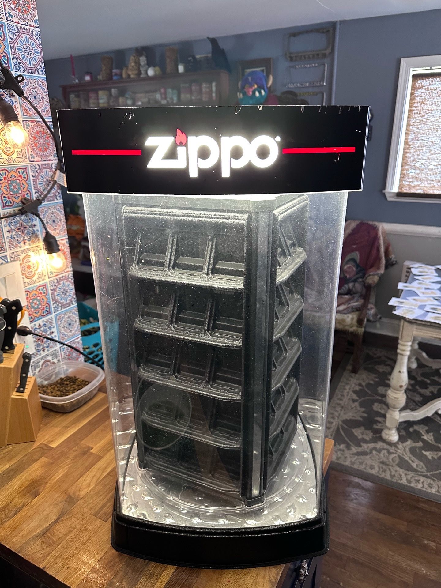 Rotation Zippo Lighter Display Case