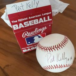 Pat Kelly Autograph Baseball.