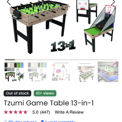 Tzumi game table 13 in 1