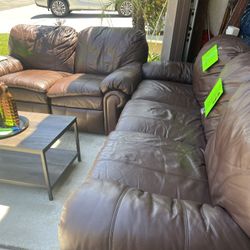 3-Seat Leather Sofa