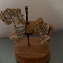 Carousel Horse Porcelain Music Box