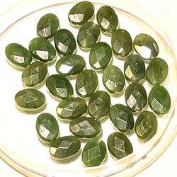 Lot Of Faceted Moss Agate Beads 330