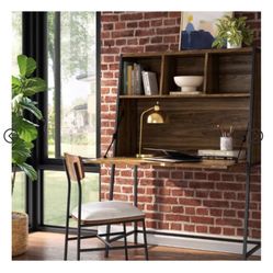 Mid century Classic Folding Secretary Desk Cabinet Drawers With Electric Outlets Walnut Wood Project 62
