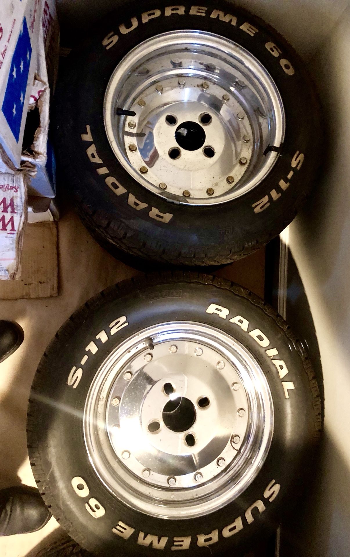 Chrome Cragar SST 4 lug ( unilug) Wheels and Tires P205/60R13