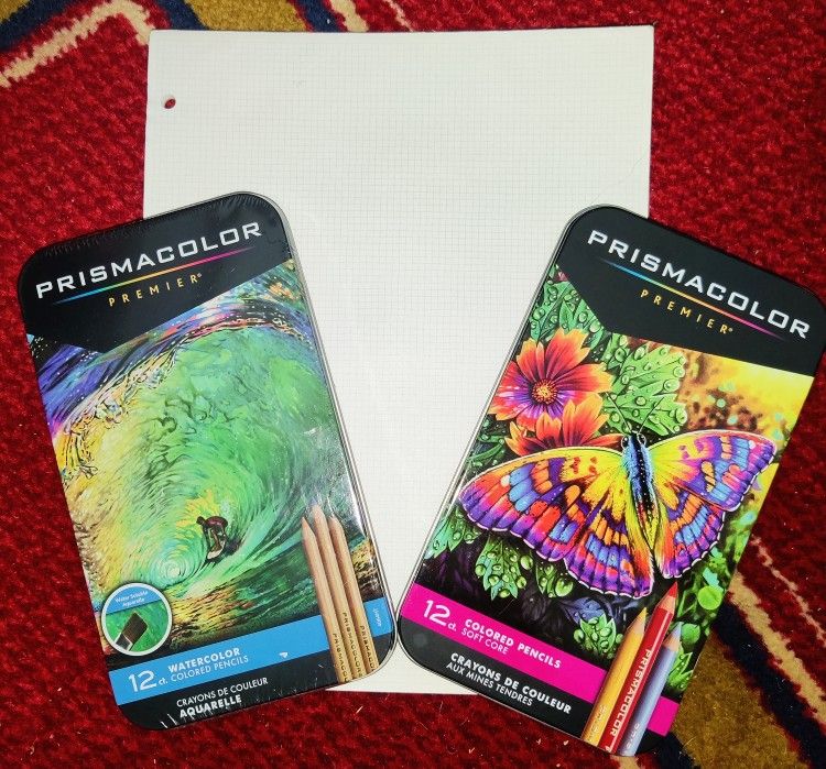 Prismacolor Colored Pencils-watercolor & General Soft Core Sets (2) Brand New