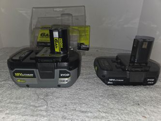 Ryobi 18v High Proformance 6Ah Battery + 2Ah  both $100 New (Price Is Firm)