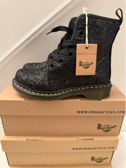 Dr. Marten’s black sparkle combat boot