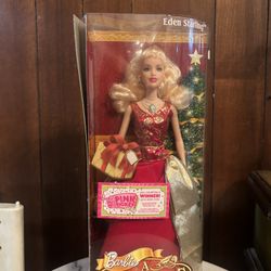 Eden Starling Barbie 2008 In A Christmas Carol Red Dress Doll