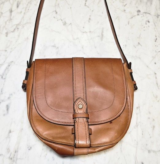 Brooks Brothers High End Leather Shoulder Crossbody Bag Purse