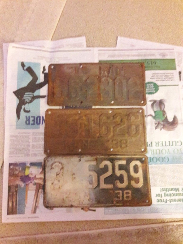 Old License plates