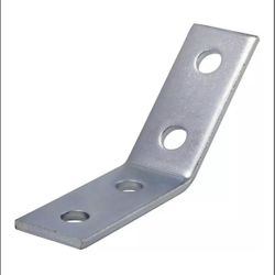 3-1/2 x 3-11/16 in. 4-Hole Zinc Plated Carbon Steel Open 45 Degree Corner Angle Fitting