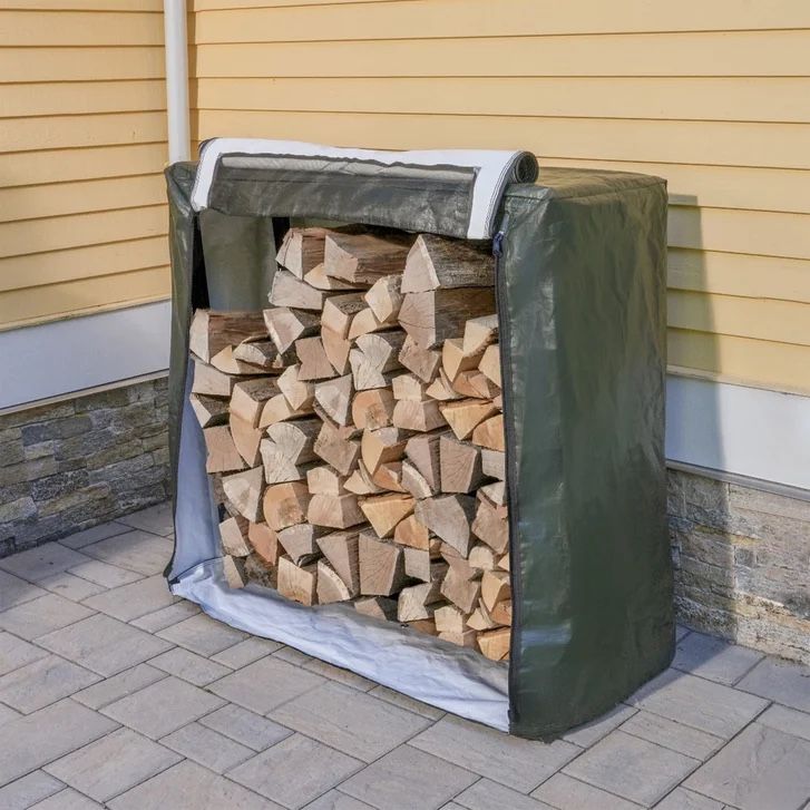 ShelterLogic 4ft Firewood Rack with Cover