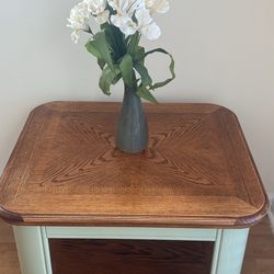 Refinished Solid Wood End Table