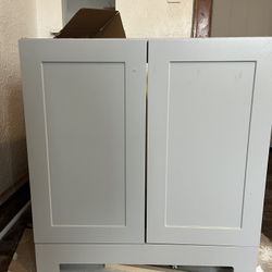 2 Bathroom Vanity. One Grey One Brown. 