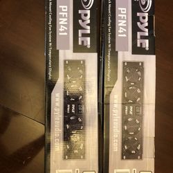 (2) Pyle 19" Rack Mount Cooling Fan System w/ Temperature Display