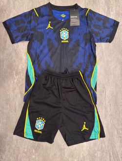 Kids Brazil World Cup 2026 Away Full Jersey Kit - sizes 22,24 Available