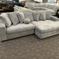 Deep Oversized Grey Sectional