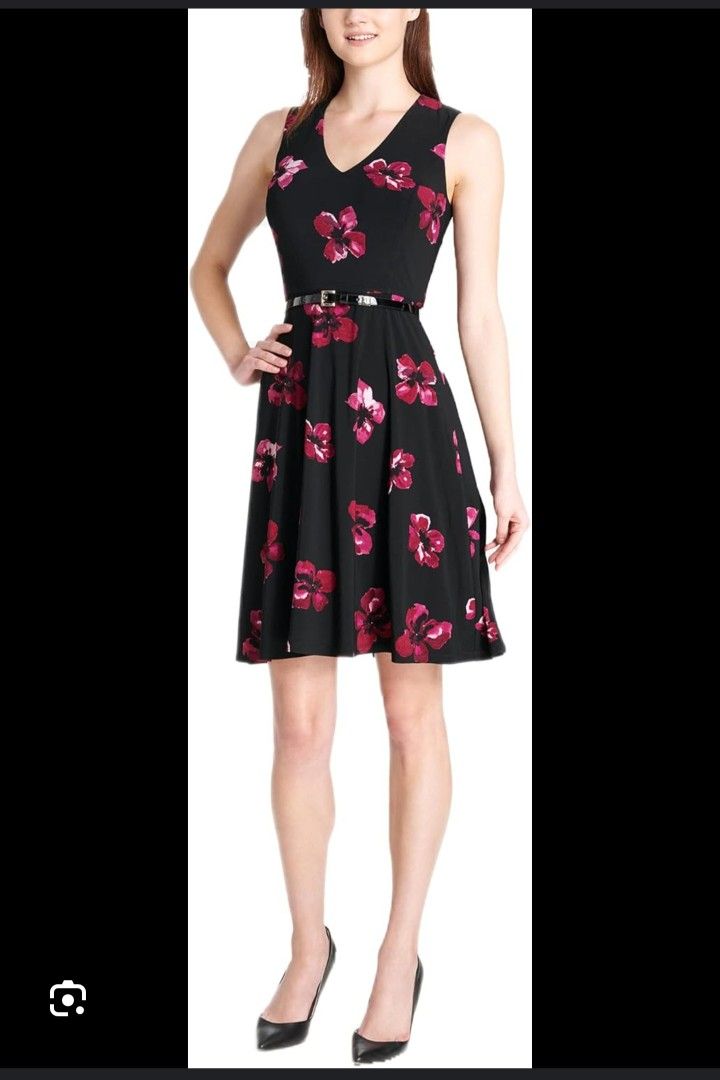 Tommy Hilfiger V Neck Sleeveless Dress