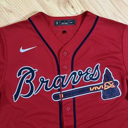 🔥🔥Nike Atlanta Braves Alternate Red Baseball Jersey - Medium 