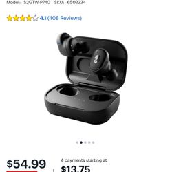 Skullcandy Sesh Evo - True Wireless In-Ear Headphones with Microphone in Black. High-quality audio and convenience in a Sleek Design