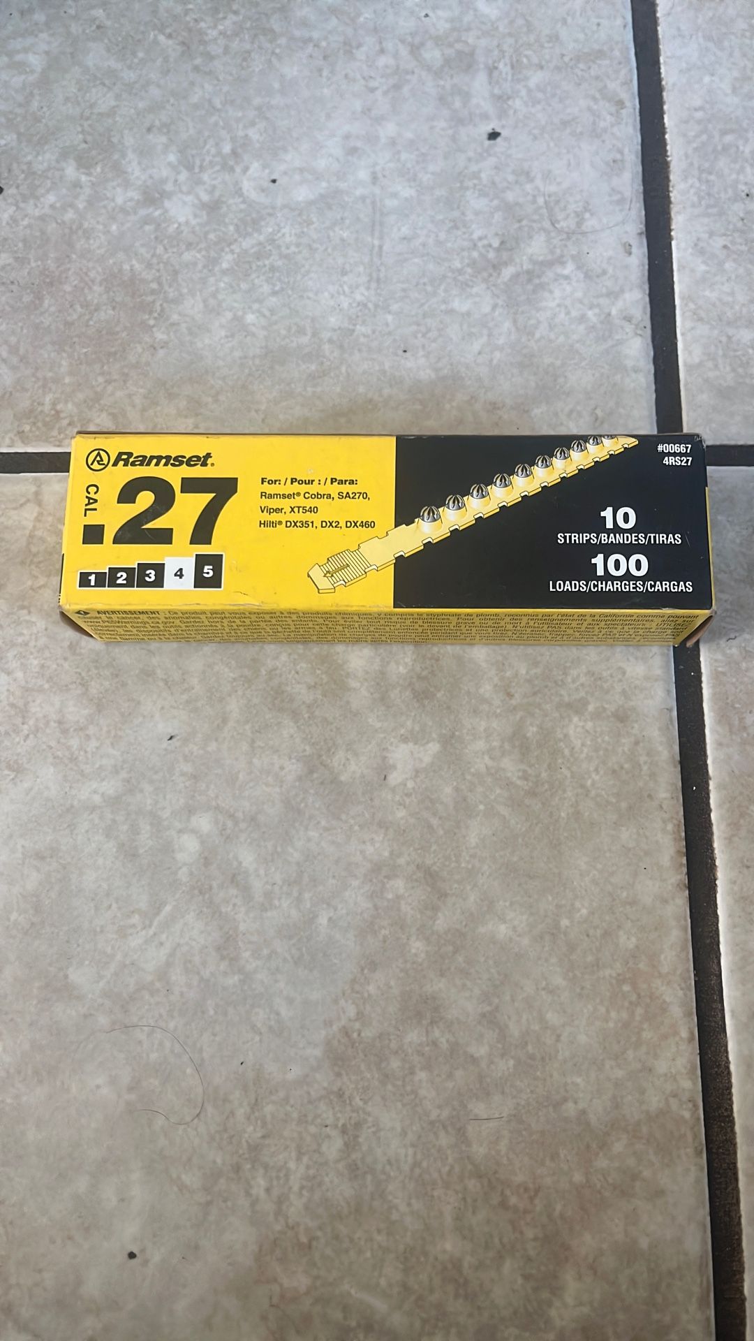 Ramset Strip Loads (Yellow) 5 Boxes = $40