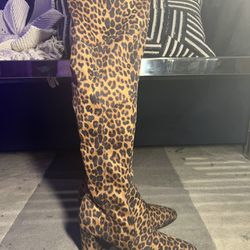 Marc Fisher Thigh High Cheetah Boots