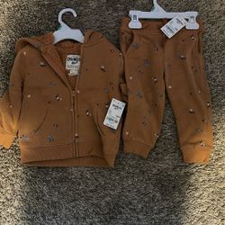 NEW OSHKOSH Fleece Lined 2pc-18 Months 