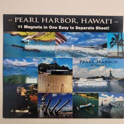 NEW-11 Magnets in One Easy To Separate Sheet - Scene Of Pearl Harbor, Hawaii