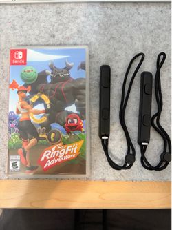 Nintendo Switch Ring Fit Adventure Physical Game + 2x Wrist Straps