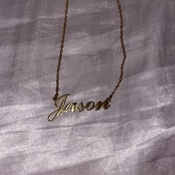 Gold “Jason” Name Necklace