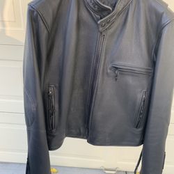 Leather Motorcycle Jacket $125