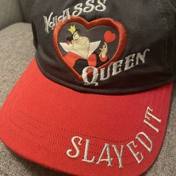 *BRAND NEW* Disney Alice Wonderland Yaasss Queen Slayed It Queen Of Hearts Cap Hat. *NWT