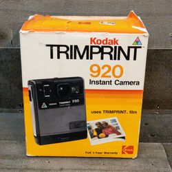 Vintage 1984 Kodak Trimprint 920 Instant Camera *BOX INCLUDED* RARE RETRO