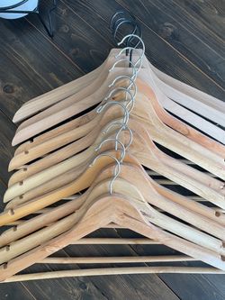 13 wood hangers