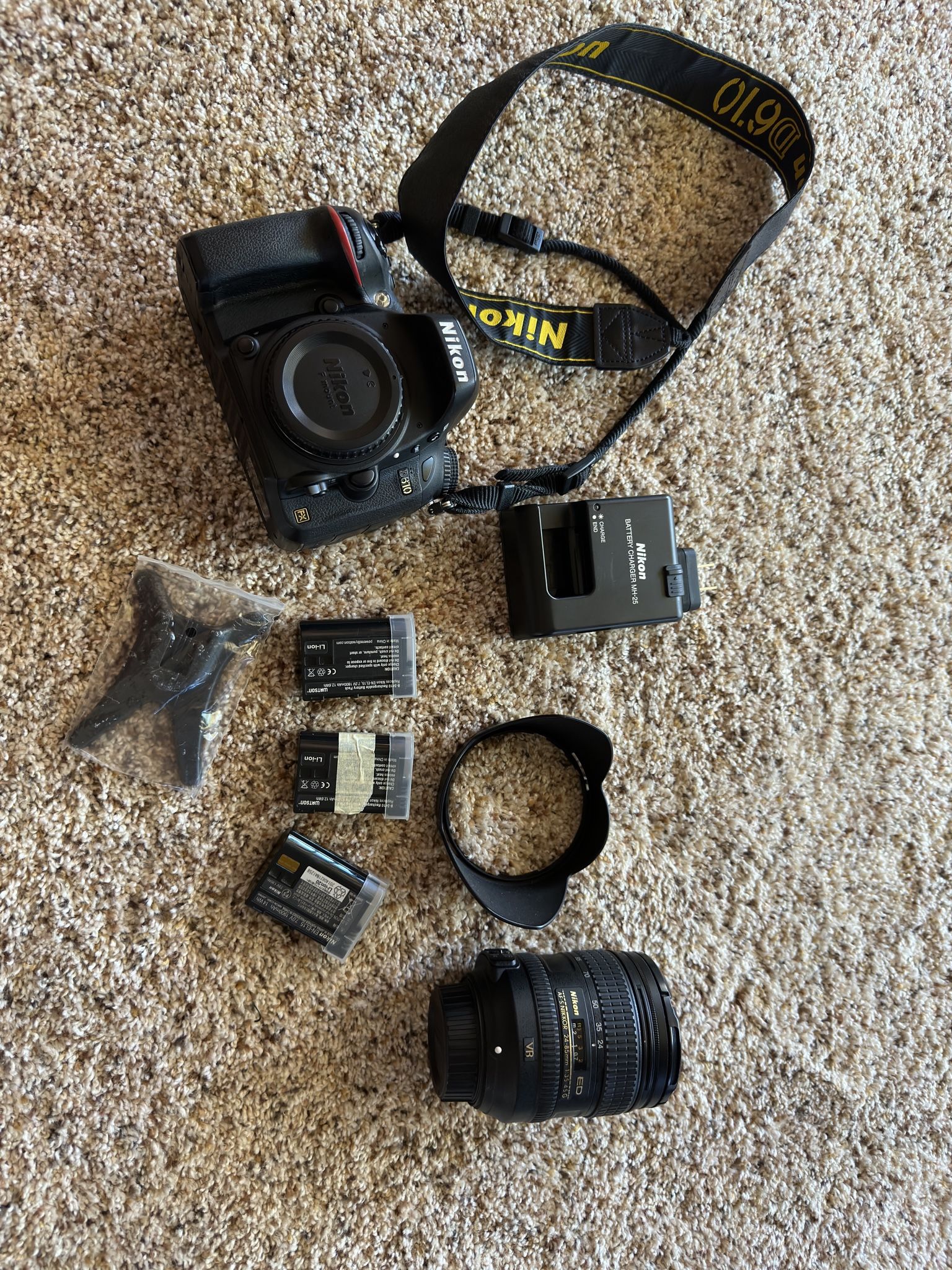 Nikon D610 Full Frame with Accessories