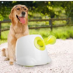 ALL FOR PAWS Interactive Dog Automatic Ball Launcher for Large Dogs, Dog Ball Thrower Mental Stimulation Dog Toys, Rechargable and 3 Tennis Balls Incl