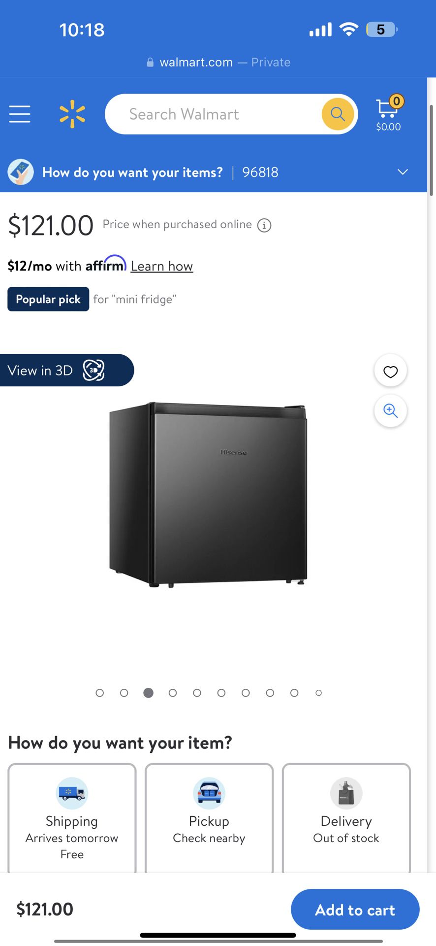 Hisense 1.6 cu.ft. Compact Refrigerator (Black)