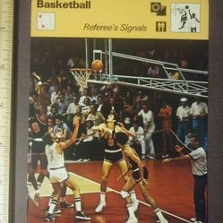 1977 Sportscaster 25 Referees' Signals Sport Photo Large Oversized Basketball Card HTF Collectible Vintage Japan