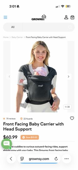 Grownsy Baby Carrier with Head Support
