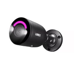 Lorex 4K IP Smart Security Lighting Deterrence Bullet AI Wired Camera Black