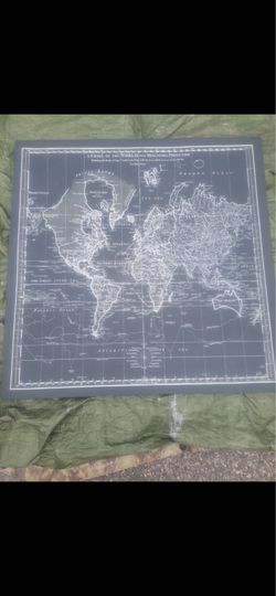 A CHART OF THE WORLD UPON MERCATOR,S  PROJECTION CREATED 1569 /WALL PICTURE