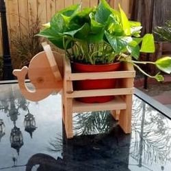 Unique Handcrafted Wood Plant Holders