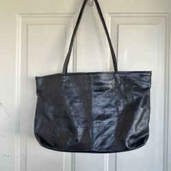 Latico Navy Blue leather tote bag